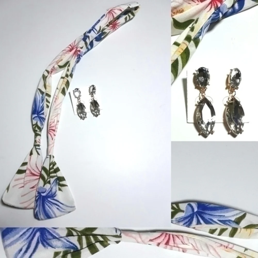 Bend-N-Bow Headband & Heart Earrings Set